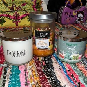 Goose Creek Morning Tuscany Candle Fall Festival 18 oz Festive Noel Bundle lot 3